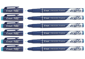 PILOT Stylo feutre Fineliner FRIXION Effaçable bleu x 12 - Stylo