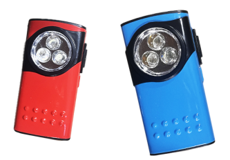 B.12 Lampes de poche LED rouge et bleu