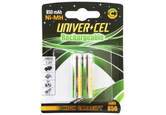 Boite de 10 blisters de 2 piles rechargeables AAA - LR03 850MAH