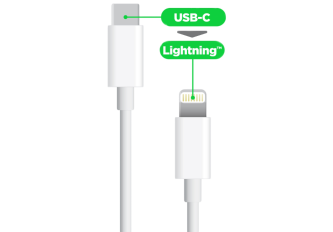 Cable de Charge - USB-C vers Lightning - 1 mètre - 3A