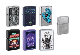 Lot 6 Briquets Zippo Game + 1 offert