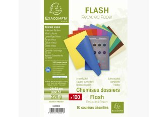 P.100 Chemises dossier assorties flash