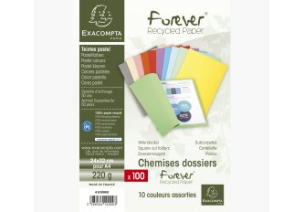 P.100 Chemises Forever assorties 24x32cm