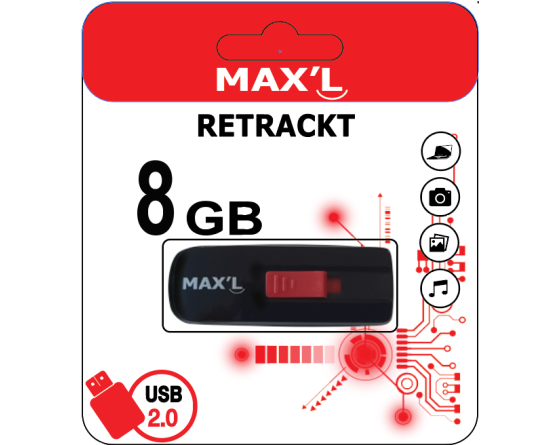 Clé usb 8Go MAX'L COLOR 2.0 - Clés USB - Support de stockage - Multimédia -  Protabac