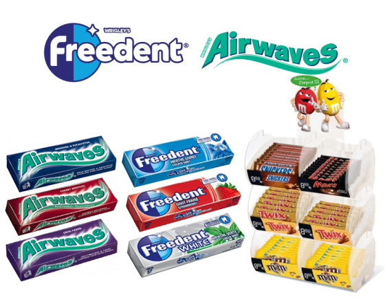 30 Etuis Freedent Chewing Gum Gout Fraise - Chewing Gum