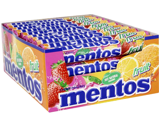 Mentos fruits - boîte de 40 rouleaux